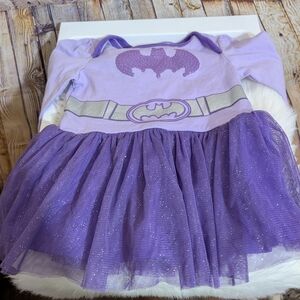 ♥️Adorable batman purple tutu dressSize 3/6 months Excellent condition